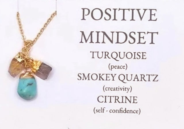 NYTT 3 PACK RAWSTONE KJEDER , POSITIVE MINDSET ( Aquamarine, Moonstone Citrine )