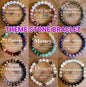 Nytt 3 Pack Birthstone Kjedesett + Tema Steinarmbånd