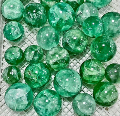 XXL Green Fluorite Quartz Sphere , ca. 130mm, ca. 4kg