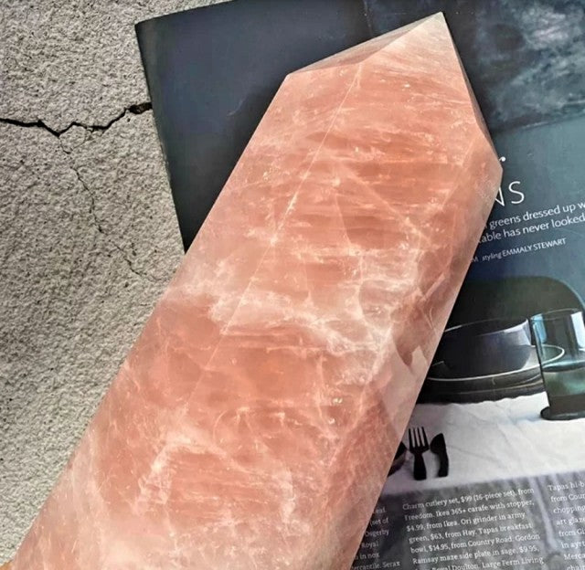 XXL Rose Quartz i AA Kvalitet + ca. 4kg / 30 - 35cm