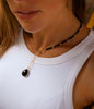 Natural Gemstone Black Onyx Teardrop Shape Lariat Necklace,  Gold Plated