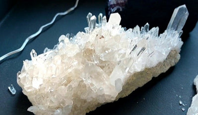 Supervakker Lemur Clear Quartz Cluster Arkansas/USA, ca. 400 - 500 gram