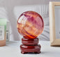 Vakre Medium Watermelon Fluorite Sphere ( Krystallkule ) , Purple/Orange. 50mm