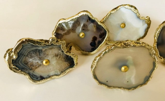 Agat Antique Gold  4 pack knotter for skap, dører, skuffer