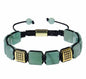 Chambhala Flatstone ArmbÅnd , Green Aventurine  - Justerbare - Natural Stone