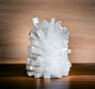 Vakker hÅndlaget Selenite Lysestake, ca. 13cm høye