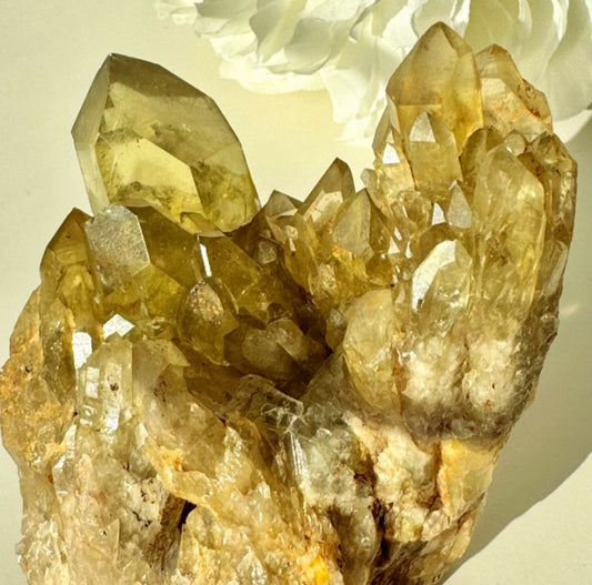 Genuine Kundalini Citrine Crystal • 200 - 250 Grams • UNHEATED & UNTREATED Natural Citrine Cathedral, LARGE