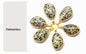 Nye, vakre Dalmantiner Stone Designkjeder, Gold Electroplated - 30x20mm Tear Drop Design