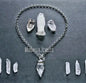 Nytt kraftfult MudullaJewels Clear Quartz Silverplated kjede m/Bullet Point spissanheng