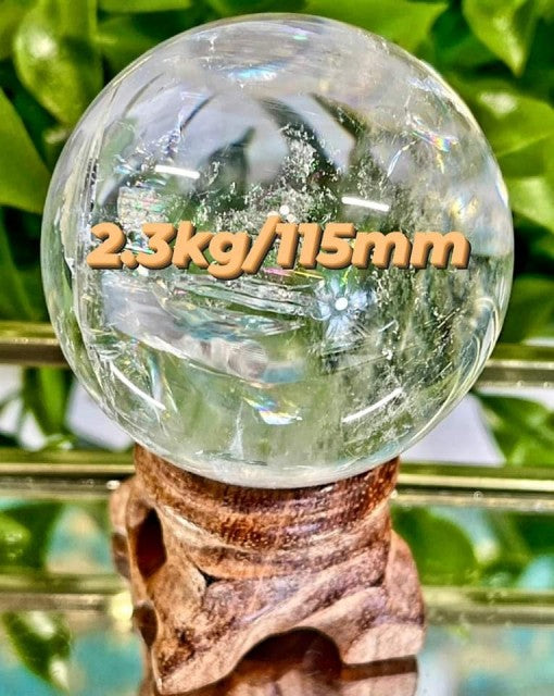 XXL Clear Quartz Magic Sphere  , ca. 110 - 120mm / 2.0 - 2.5 kg