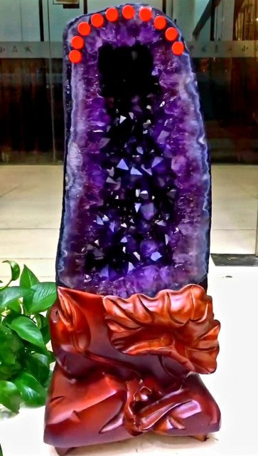 Supervakker AAA High Quality Uruguay Ametyst Geode Size 56 * 20cm, weight 23.1kg, including base
