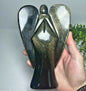 Vakker og stor Majestetisk Golden Obsidian Engel , ca. 15 - 16cm
