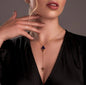 New 2025 Brazil Gem Triangular Plate Sodalite Gemstone with Gold Design 18K Gold Plated Lariat Necklace
