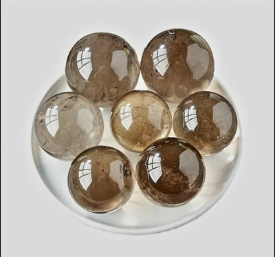 New 2024 Lotus Rainbow Crystal Suncatcher w/ Smoke Quartz 21mm Sphere