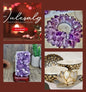 SUPERDEAL Crystal Exclusive Pack / Brazilian Råkrystall Ametyst Lampe + Ametyst Telysdekorasjon