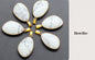 Nye, vakre Howlite Stone Designkjeder, Gold Electroplated - 30x20mm Tear Drop Design