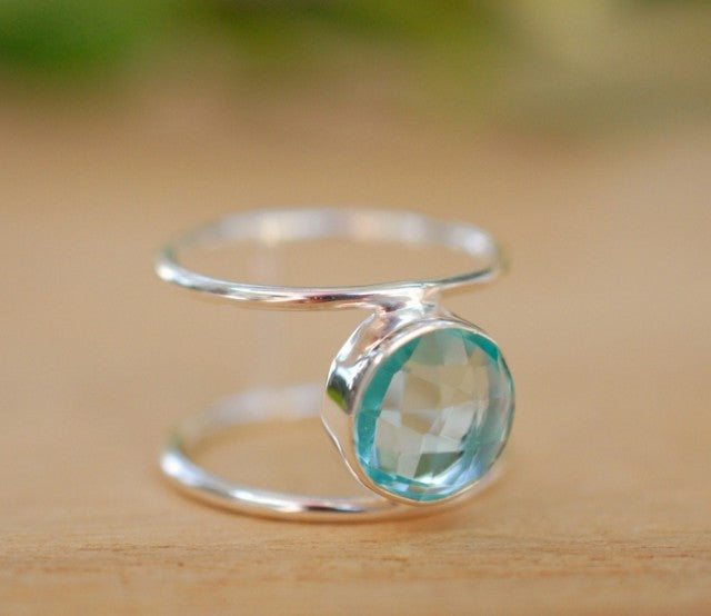 HÅndlaget, Designring med Blue Topaz ringdesign Sterling Silver