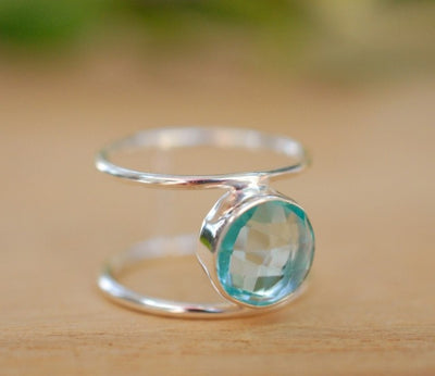 HÅndlaget, Designring med Blue Topaz ringdesign Sterling Silver