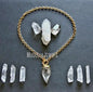 Nytt kraftfult MudullaJewels Clear Quartz Goldeplated kjede m/Bullet Point spissanheng