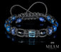 Trendy og Exclusivt Shambhala ArmbÅnd , Sapphire, Blue Topaz, Black Turmaline, Kyanite, Sodalite, unisex og justerbare
