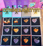 40mm druzy Raw Ametyst & Citrine Cluster Hjerteanheng m/kjede, Gold Electroplated