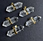 Nye, dobbelt terminert Clear Quartz anheng med kjede , Gold Elctroplated