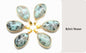 Nye, vakre Kiwi Stone Designkjeder, Gold Electroplated - 30x20mm Tear Drop Design