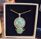 BrazilGem 18K Gold Electroplated Smykkesett, 2 Design ( Rose Quartz - Green Quartz )