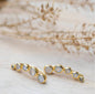 CILA " NAYA " Earrings w/ MOONSTONES , 18K Goldplated