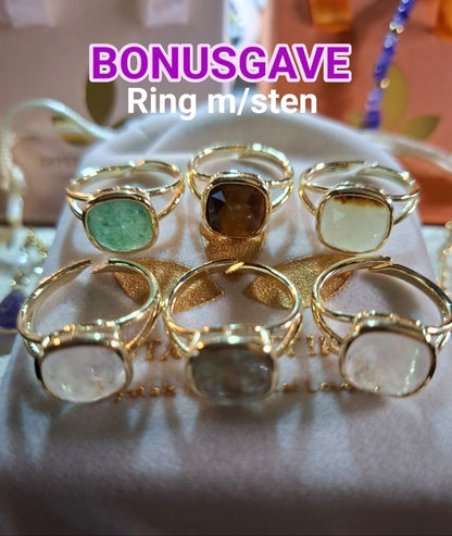 Månedens Gavetips / Ametyst Smykkesett fra MICCI DESIGN ( Kjede + Øredobber + Bonusgave ), Tear Drop Stendesign, Gold Electroplated !