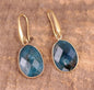 New Classic Oval Drop Earrings, Gold Electroplated - Apatite