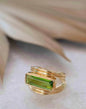 Ny & Trendy 18K Goldplated Ring - Model "Jani" Peridot Hydro ( Lab Created ) sten