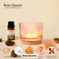 Ny, dekorativ Raw Quartz Aroma Lampe, Rose Quartz Stones, 8cm
