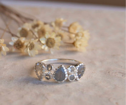 Håndlaget, Designring " Maggie " med Labradorite 925s Sterling Silver