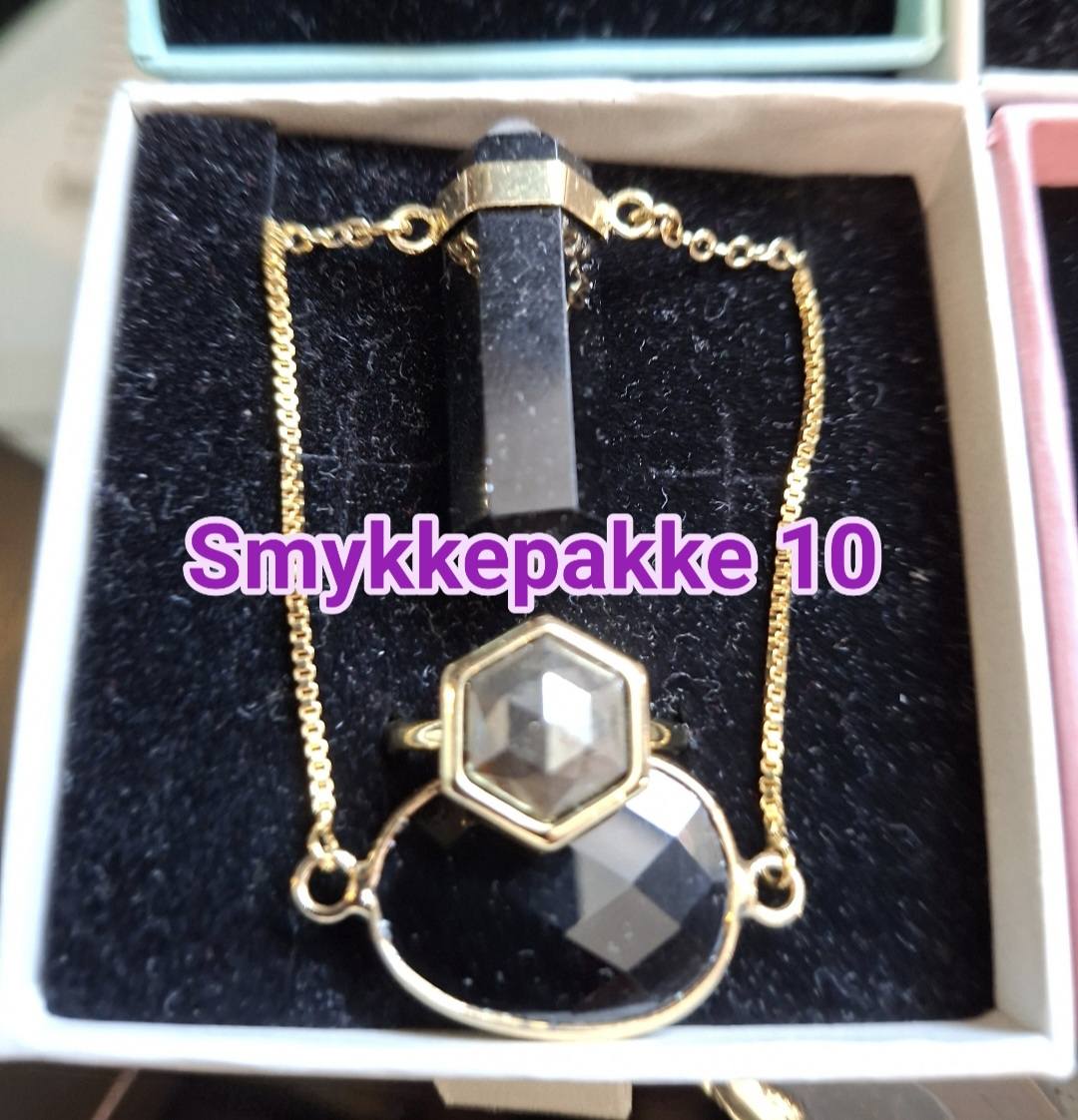 SUPER PAKKEDEAL MICCI DESIGN SMYKKESETT EXCLUSIVE ( Ring, Kjede, Øredobber, Armbånd )