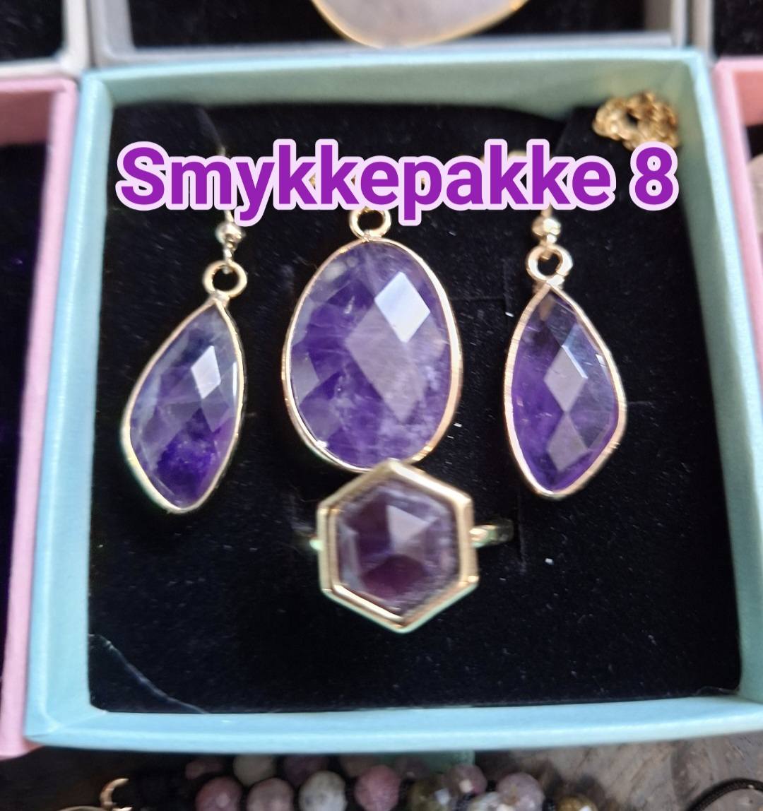 SUPER PAKKEDEAL MICCI DESIGN SMYKKESETT EXCLUSIVE ( Ring, Kjede, Øredobber, Armbånd )