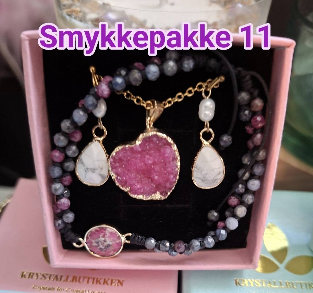 SUPER PAKKEDEAL MICCI DESIGN SMYKKESETT EXCLUSIVE ( Ring, Kjede, Øredobber, Armbånd )
