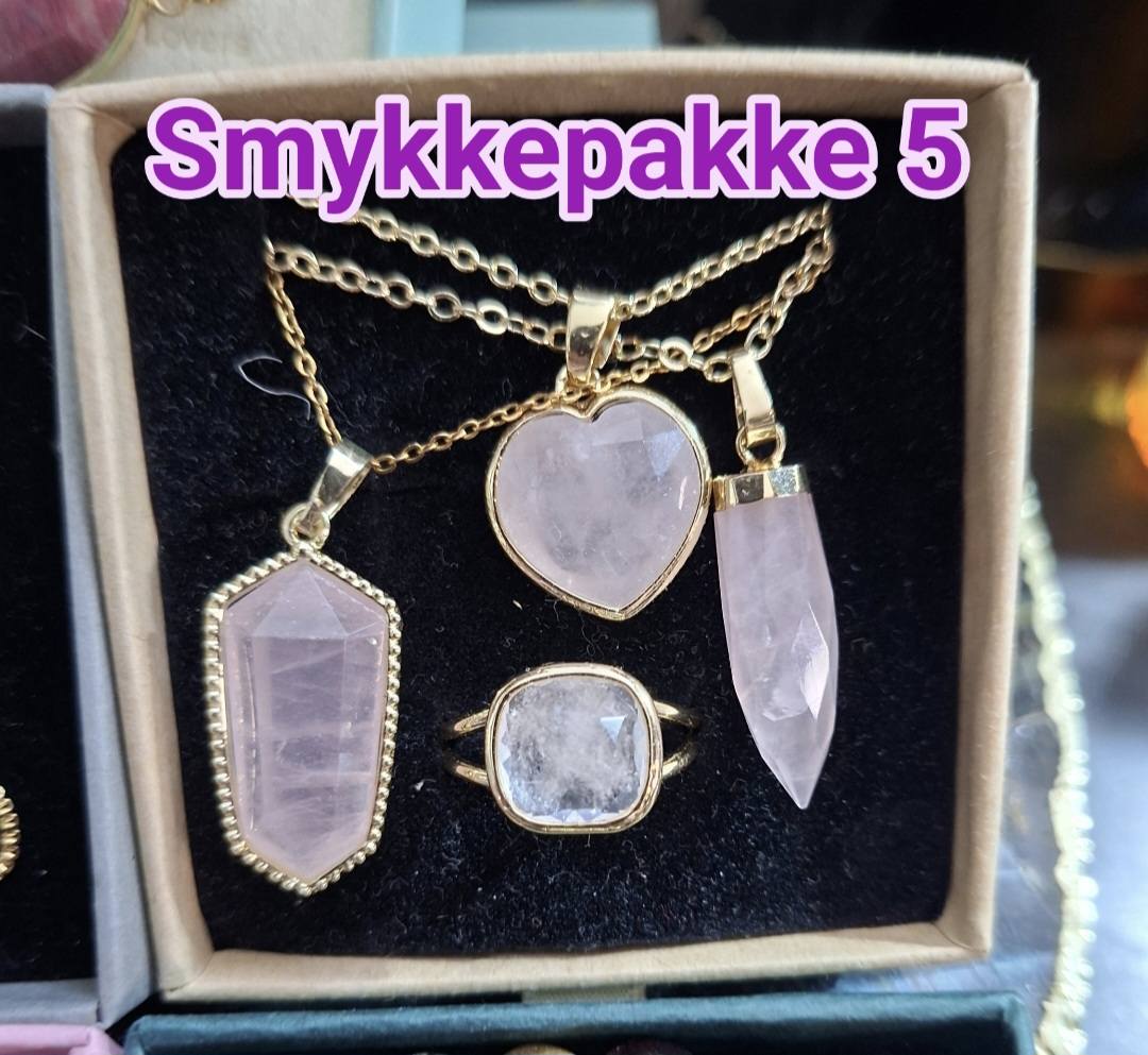 SUPER PAKKEDEAL MICCI DESIGN SMYKKESETT EXCLUSIVE ( Ring, Kjede, Øredobber, Armbånd )
