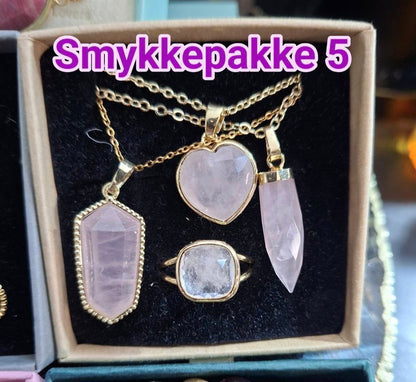 SUPER PAKKEDEAL MICCI DESIGN SMYKKESETT EXCLUSIVE ( Ring, Kjede, Øredobber, Armbånd )