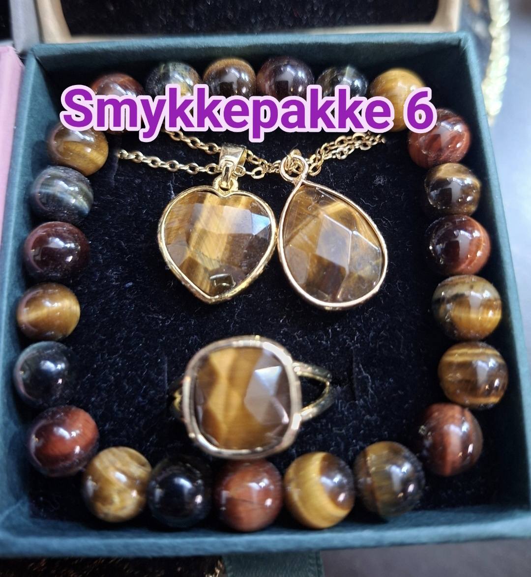 SUPER PAKKEDEAL MICCI DESIGN SMYKKESETT EXCLUSIVE ( Ring, Kjede, Øredobber, Armbånd )