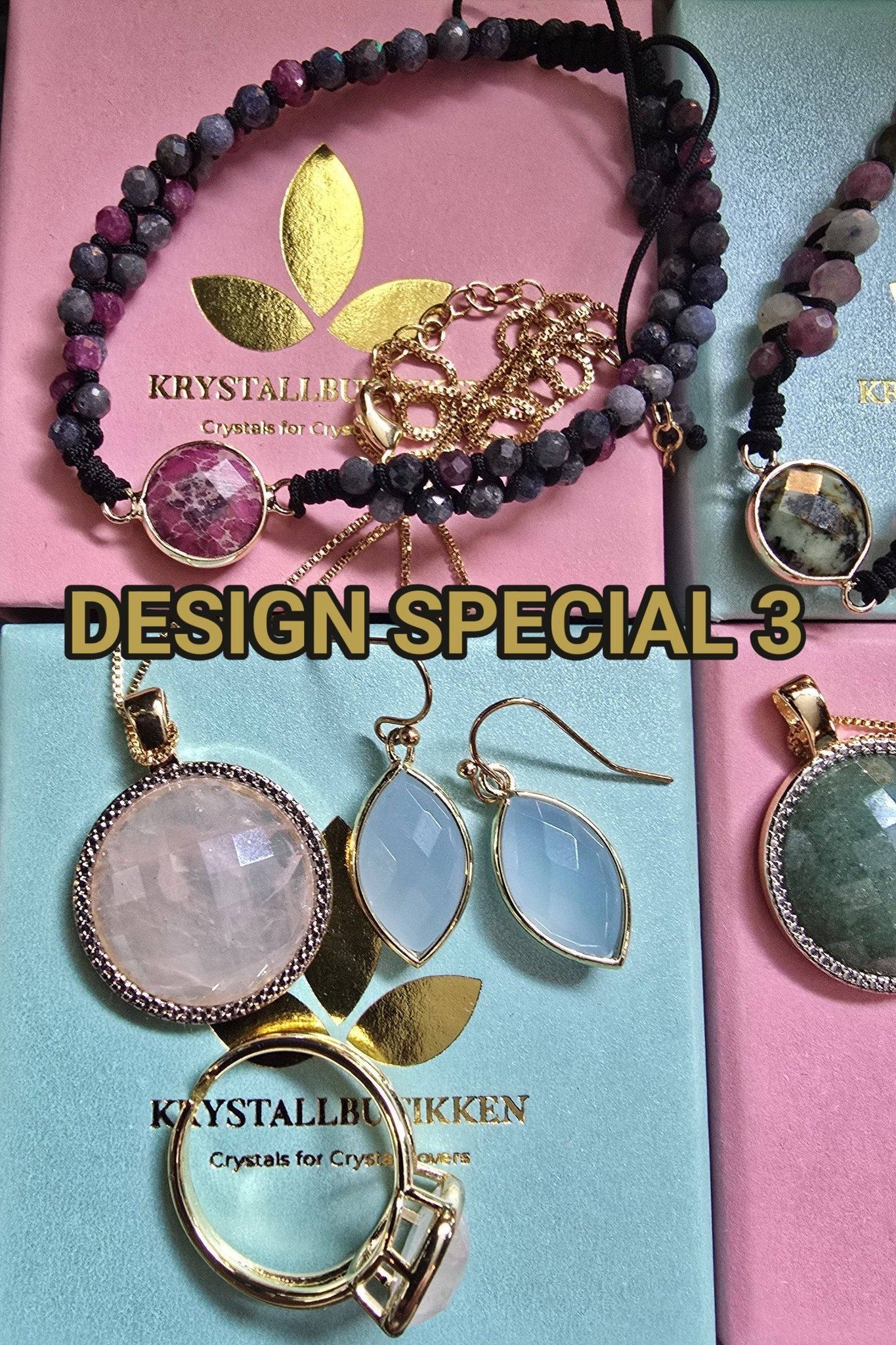 SUPER PAKKEDEAL MICCI DESIGN SMYKKESETT EXCLUSIVE ( Ring, Kjede, Øredobber, Armbånd )