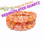 Enkle, 10mm fleksible enrader steinarmbånd i et utvalg av naturlige og eksklusive stentyper, RED RUTILATED QUARTZ