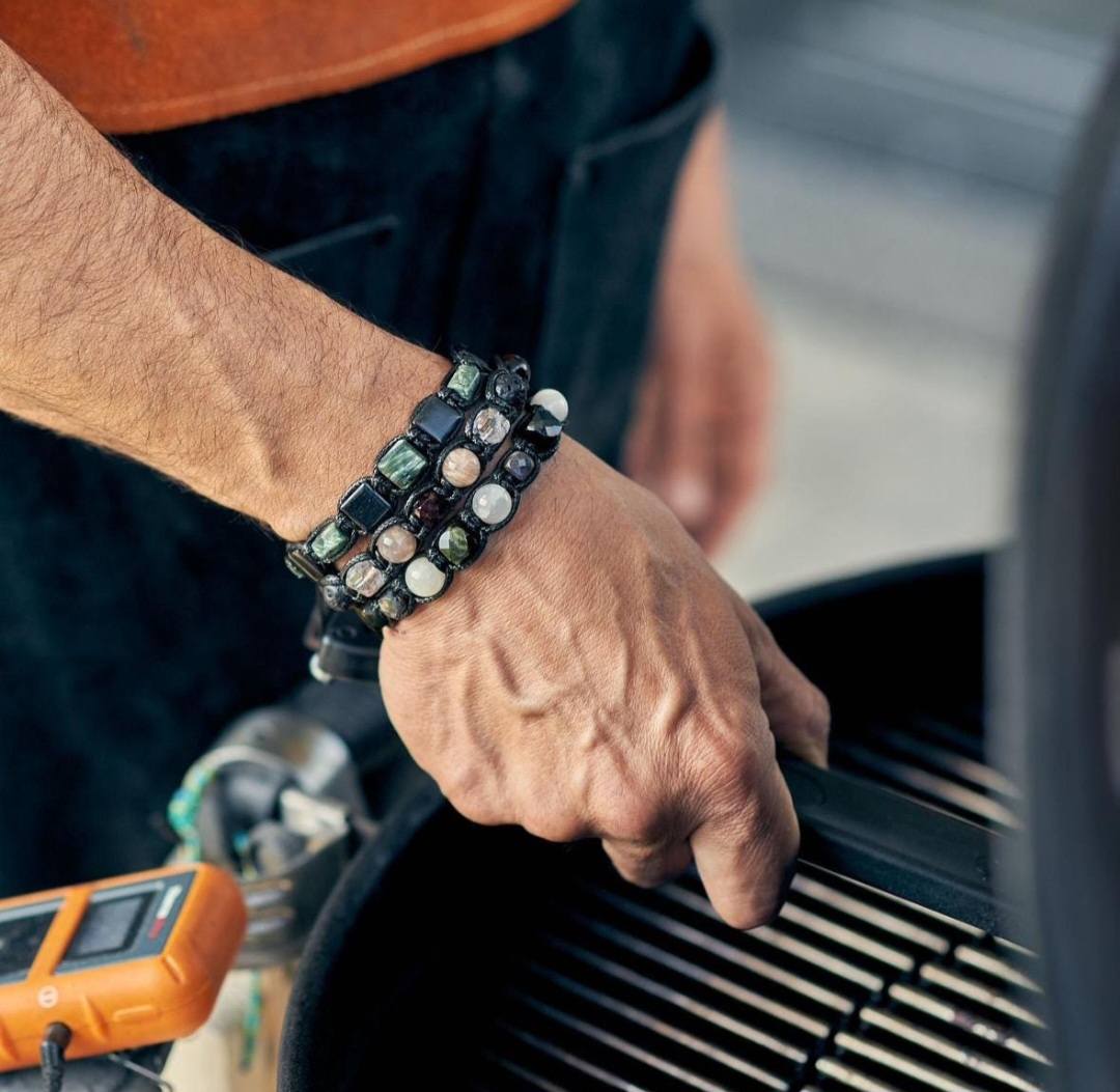 New 2026 Design / Trendy og Exclusivt Shambhala Armbånd, Protection Bracelet for Men & Woman, Black Tourmaline Obsidian Sapphire Bracelet, Grounding Intention Bracelet, Spiritual Jewelry
