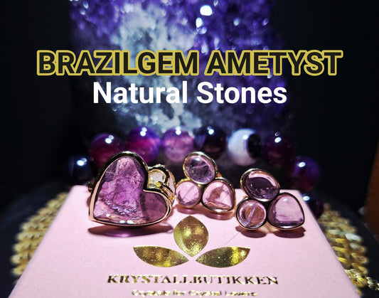 New 2025 Brazil Gem Drop Style 18K Gold Plated Earrings with 3 Natural Ametyst Gemstones