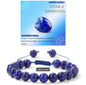Nye Chambhala 2 rader 8mm Blå Lapis Lazuli stone armbånd, justerbare