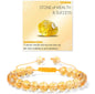 Nye Chambhala 2 rader 8mm CITRINE ( heated )&nbsp; stone armbånd, justerbare