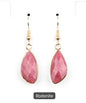 Nye MICCI DESIGN natural Rhodonite Øredobber, 40mm Gold Electroplated