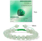 Nye Chambhala 2 rader 8mm Green Aventurine stone armbånd, justerbare