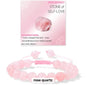 Nye Chambhala 2 rader 8mm Rose Quartz armbånd, justerbare