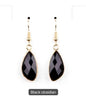Nye MICCI DESIGN natural Sort Obsidian Øredobber, 40mm Gold Electroplated